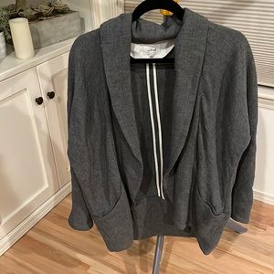 Grey Aritzia blazer/sweater -linen like